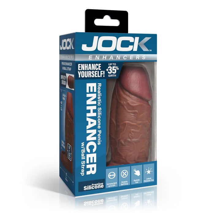 Jock Silicone Penis Extension Sleeve - Dark