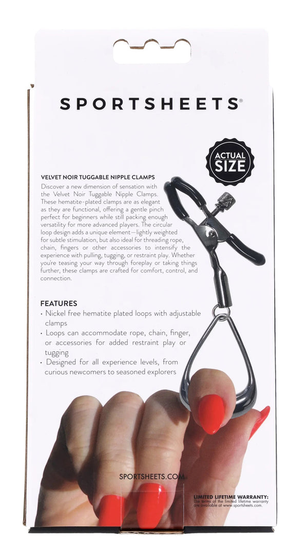 Velvet Noir Tuggable Nipple Clamps