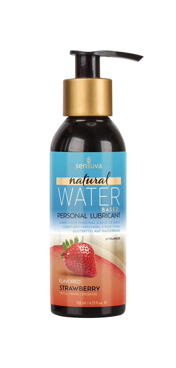 Natural Water-Based Personal Lubricant - Strawberry 4 Fl. Oz. (125ml) Bottle
